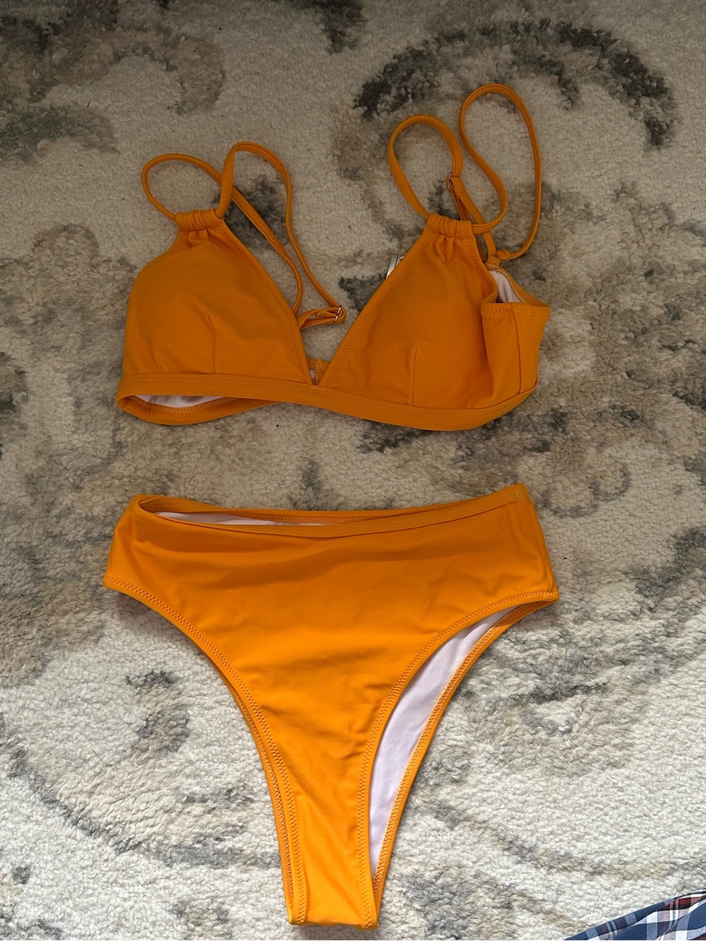 Cupshe Orange Triangle Bikini Set